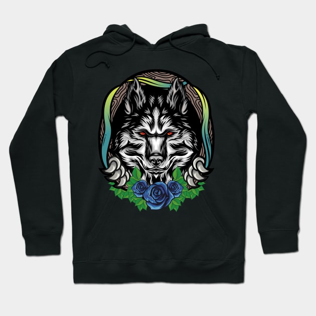 Wolf ready to pounce on prey Hoodie by jarvis.kreatif